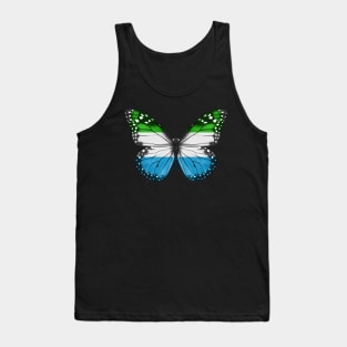 Sierra Leonean Flag  Butterfly - Gift for Sierra Leonean From Sierra Leone Tank Top